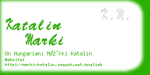 katalin marki business card